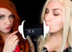 ASMR KittyKlaw Mary Jane y Gwen Stacy lamiendo los oídos Patreon Video