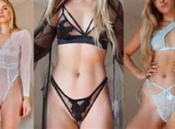 Caroline Zalog See Through Lingerie Try On Patreon Video