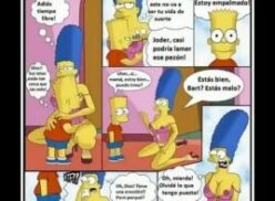 Bart teniendo relaciones con Marge en un cómic de temática familiar