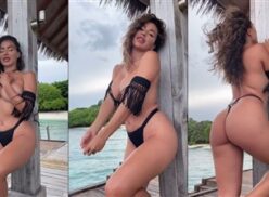 Ana Cheri desnuda bromeando en la playa Video Leaked