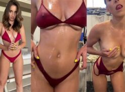 Christina Khalil desnuda bikini striptease en ducha vídeo Leaked