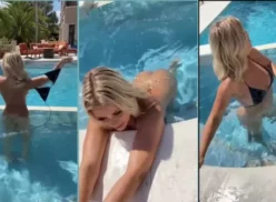 Paige VanZant desnuda en piscina en OnlyFans