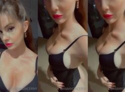 Amanda Cerny desnuda haciendo bromas en lencería negra Video Leaked