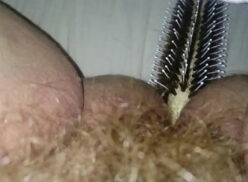 Brush Masturbating