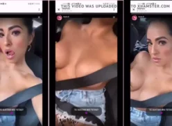 Karla Bustillos se pasea en el automóvil para deleitar a sus seguidores