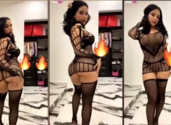 Aleida Ramirez se ve deliciosa en su conjunto de lencería negra