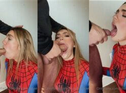 Olivia Mae chica araña garganta profunda mamada facial vídeo Leaked