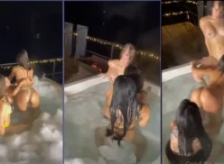 Pilar en una sesion de sexo lésbico salvaje en el jacuzzi