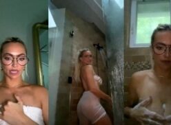 Lindsey Pelas desnuda ducha y tratar en vídeo porno Leaked