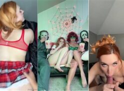 Amouranth Halloween Orgía sexo cinta vídeo Leaked