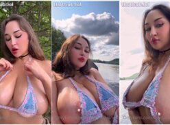 Louisa Khovanski al aire libre tetas aceitosas