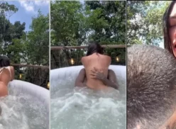 Daniela Oviedo en imágenes íntimas mientras disfruta en el jacuzzi