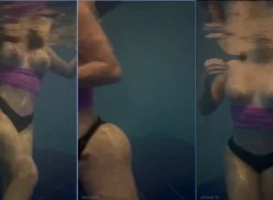 Lizbeth Rodríguez seductora y provocativa disfrutando en la piscina