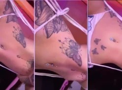 Yasmin Cat luce su cuerpo tatuado sin ropa