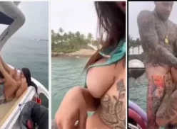 Anny Alves y su pandilla se divierten en una fiesta en un barco