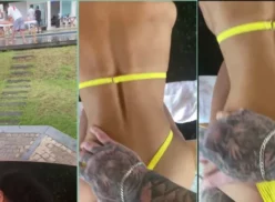 Bruna Freitas follando anal caliente sin protección a cuatro patas al aire libre