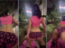 Hermosa Belinha bailando con su gran culo en el callejón