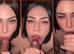 Karina Veiga follando oral caliente y llevándose la eyaculación en la boca de forma sensual