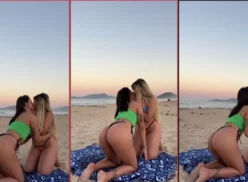 Manu Ribeiro y su amiga rubia se besan y se divierten mucho juntos