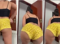 Lorrana Joyce haciendo twerking en pijama con su gran y sexy culo