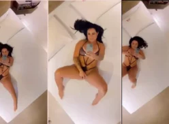 Melissa Pitanga tocándose caliente en la cama del motel